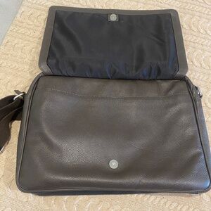 Cole Haan Brown Leather Laptop/Briefcase-Messenger Bag
